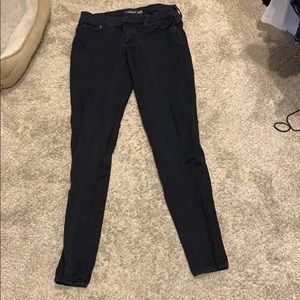 Black stretchy jean leggings